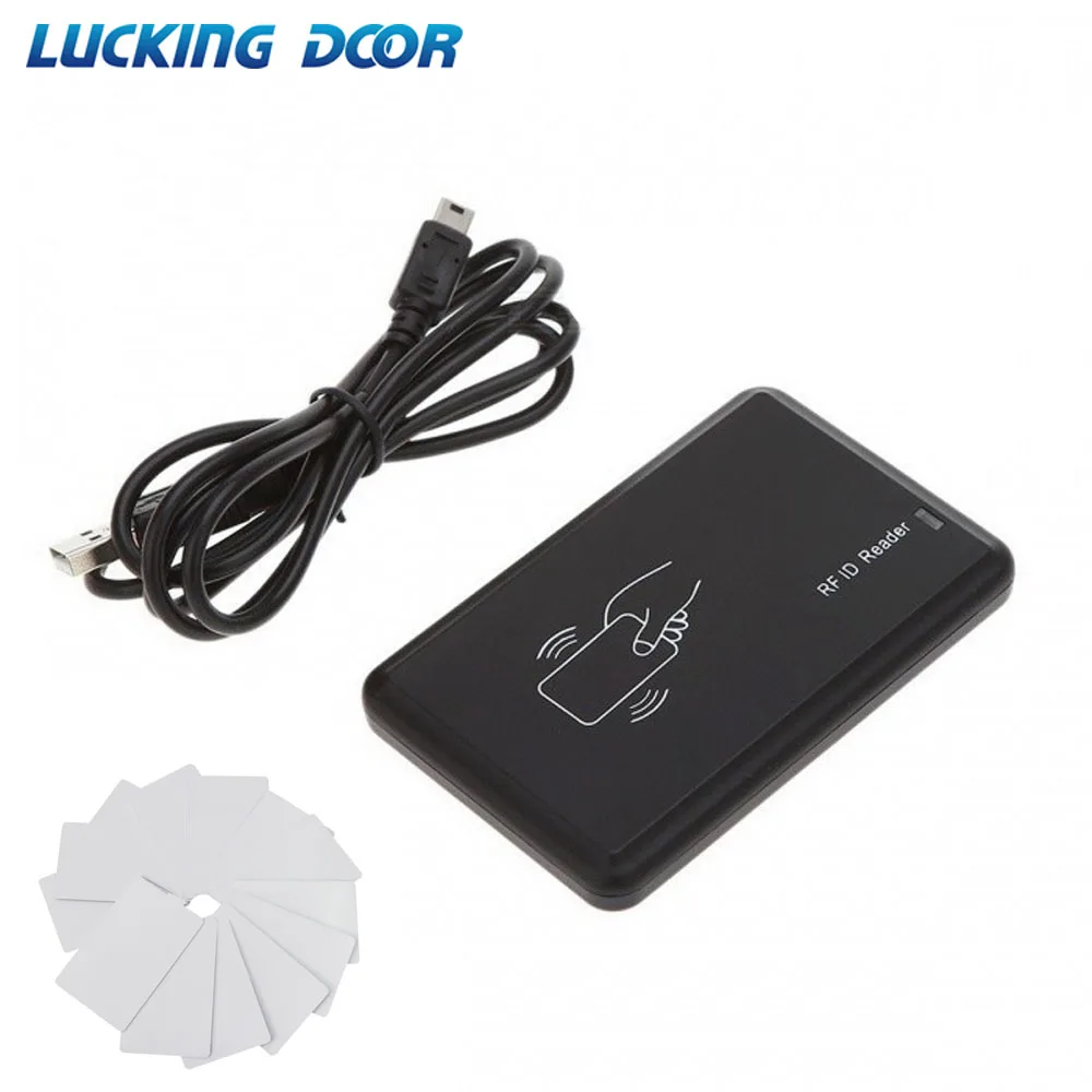 

LUCKING DOOR USB Port 125Khz RFID Reader EM4100 TK4100 USB Proximity Sensor Smart Card Reader no driver for Access Control