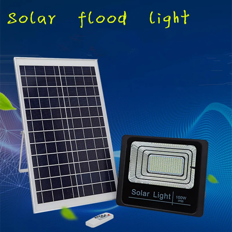 

New outdoor lighting waterproof solar flood light 5w25w40w60w100w150w bright remote control led solar garden flood light