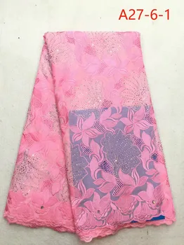 

stones Cotton Swiss Lace Fabric Latest Design African Swiss Voile Lace Fabric In Switzerland Nigerian Lace Fabrics FANCYMA122