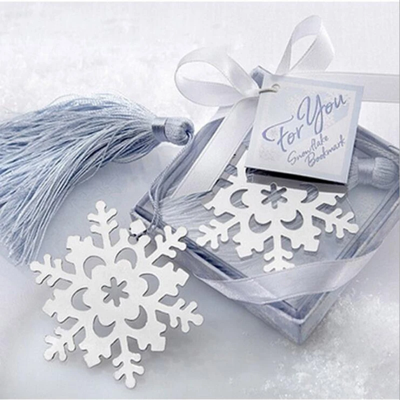 

1pc Beautiful Creative Snowflake Bookmarks Christmas Activities Gifts Metallic Bookmarks Business Gifts Children Cute Stationery