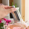 Good Clear Borosilicate Glass Teapot With 304 Stainless Steel Infuser Strainer Heat Resistant Loose Leaf