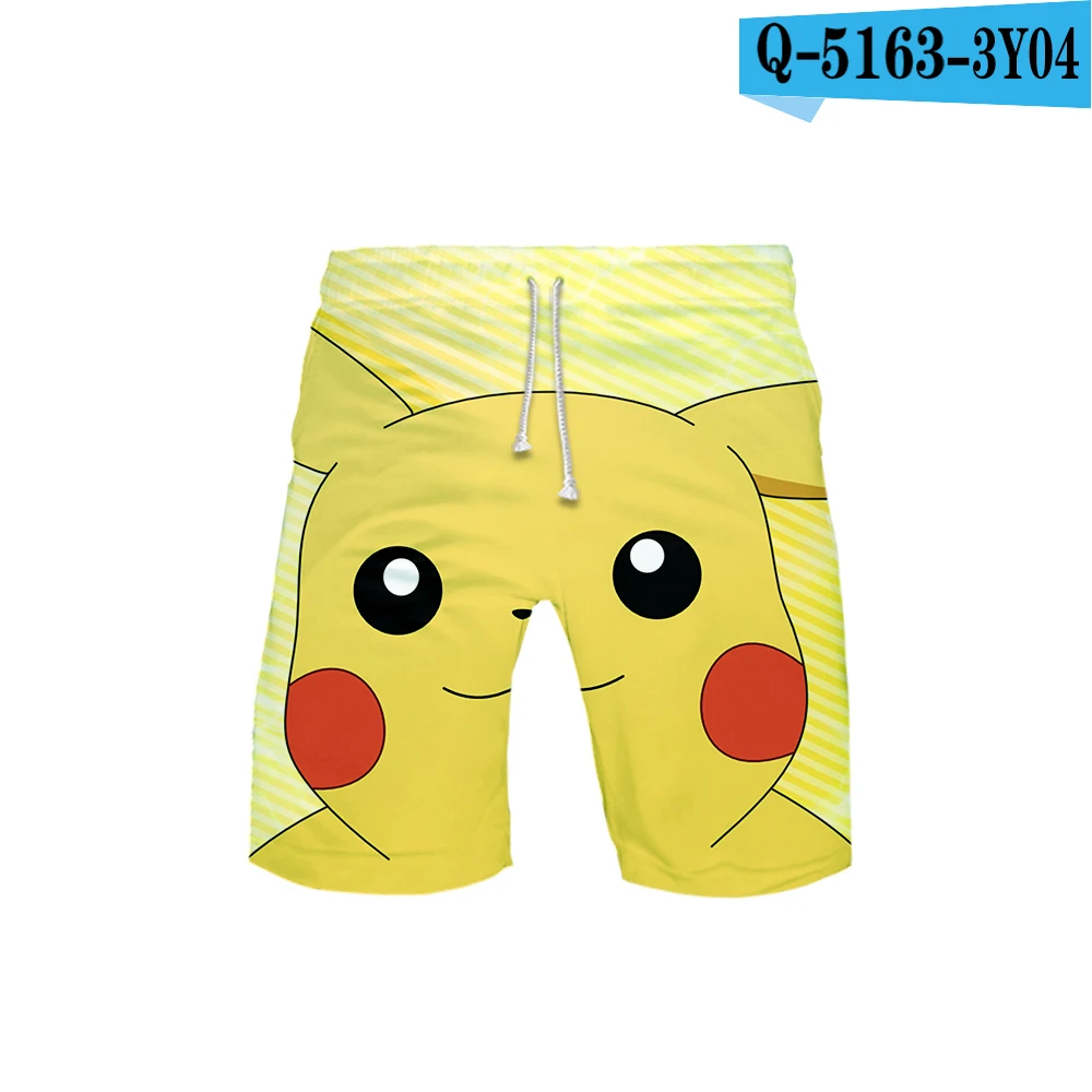 Pokemon 3D пляжные шорты модные летние повседневные шорты модные хип хоп Короткие 3D Брюки пляжная одежда XXS-6XL - Цвет: Q5093