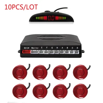 

10pcs Car Reverse Parking Radar System with 8 Parking Sensors Distance Detection + LED Distance Display +Sound Warning(Fiat Red)
