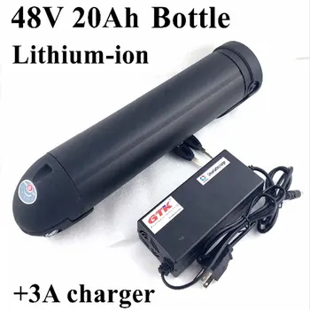 

Black Water Kettle 48v 20ah Large capacity Lithium battery For 1000w 48v electric scooter forklift with BMS +54.6v 3A Charger