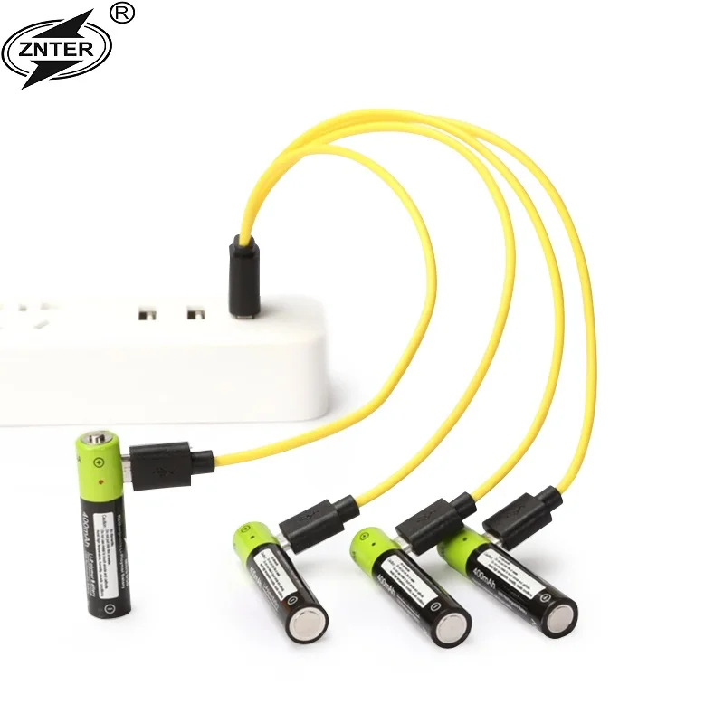 

ZNTER Mirco USB Rechargeable Battery AAA Batteries 400mAh AAA 1.5V Toys Remote controller batteries Lithium Polymer Battery