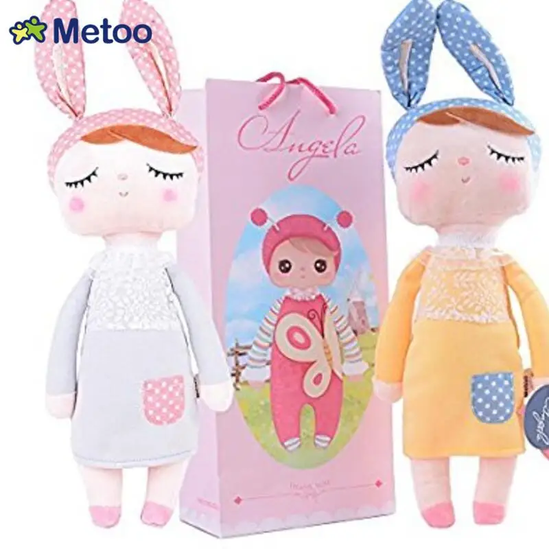 

1 Pc Metoo Doll Bonecas Soft Health Plush Rabbit Baby with Gift Bag Kids Toys for Children Birthday Christmas Girl Dolls