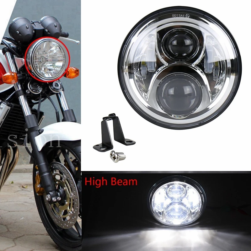 Белый ангельские глазки 7 &quotкруглый светодиодный светильник для Honda CB400 CB500 CB1300