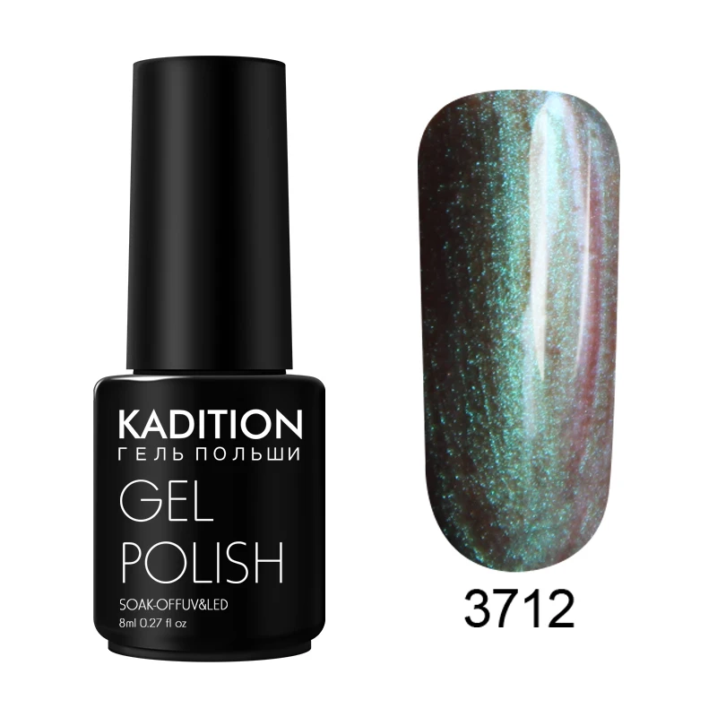 KADITION Gel Chameleon Nail Polish Semi Permanent Gel Polish Soak LED UV Nail Art Lacquer Vernis Starry Sparkle Gel Holographic - Цвет: 3712