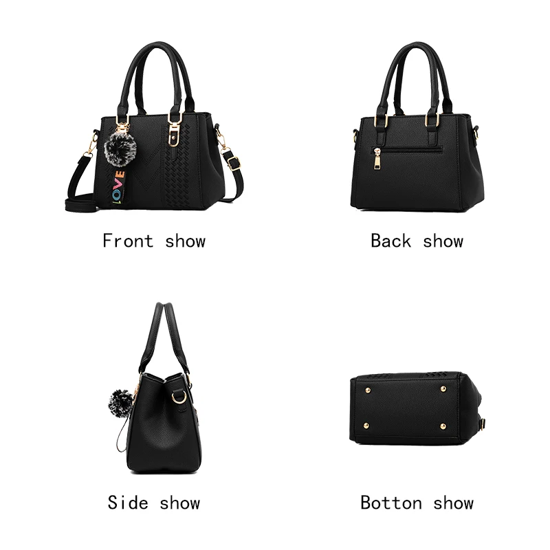 أزياء المرأة حقائب جلدية PU حقيبة اليد أعلى-مقبض التطريز Crossbody حقيبة حقيبة كتف سيدة أسلوب بسيط حقائب اليد كيس A