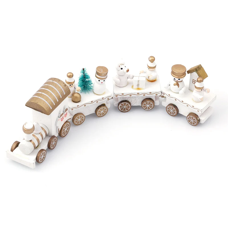 Рождественский поезд деревянная форма Natale украшение Санта Клаус Медведь рождественские детские игрушки деревянный подарок украшение для дома Navidad год