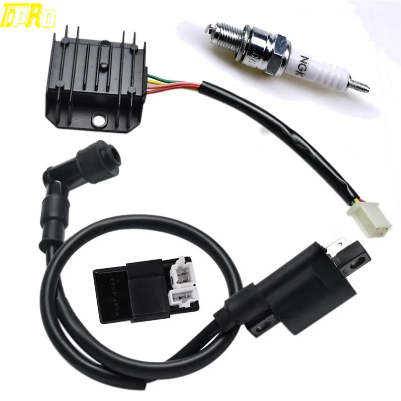 Coil + CDI + Regulator +Spark Plug 200cc 250cc PIT Quad Dirt Bike ATV Buggyin Motorbike
