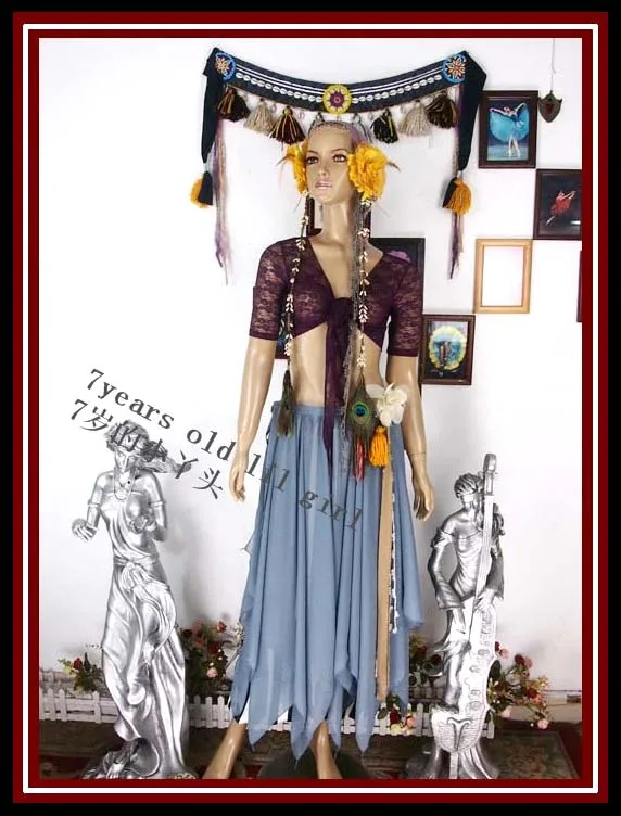 

belly dance top lace Lace belly danc top korea lace short sleeve wrap top DH119