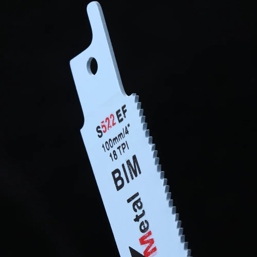 5 Pcs S522EF 100mm 4" BIM Reciprocating Sabre Saw Blades Set Flexible for Metal