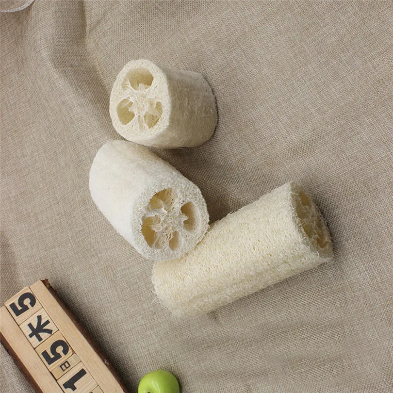 New Natural Loofah Bath Body Scrubber Pad Shower Spa Body Scrubber Remover bathroom accessories Bathing Massage Sponge #3d18 (2)