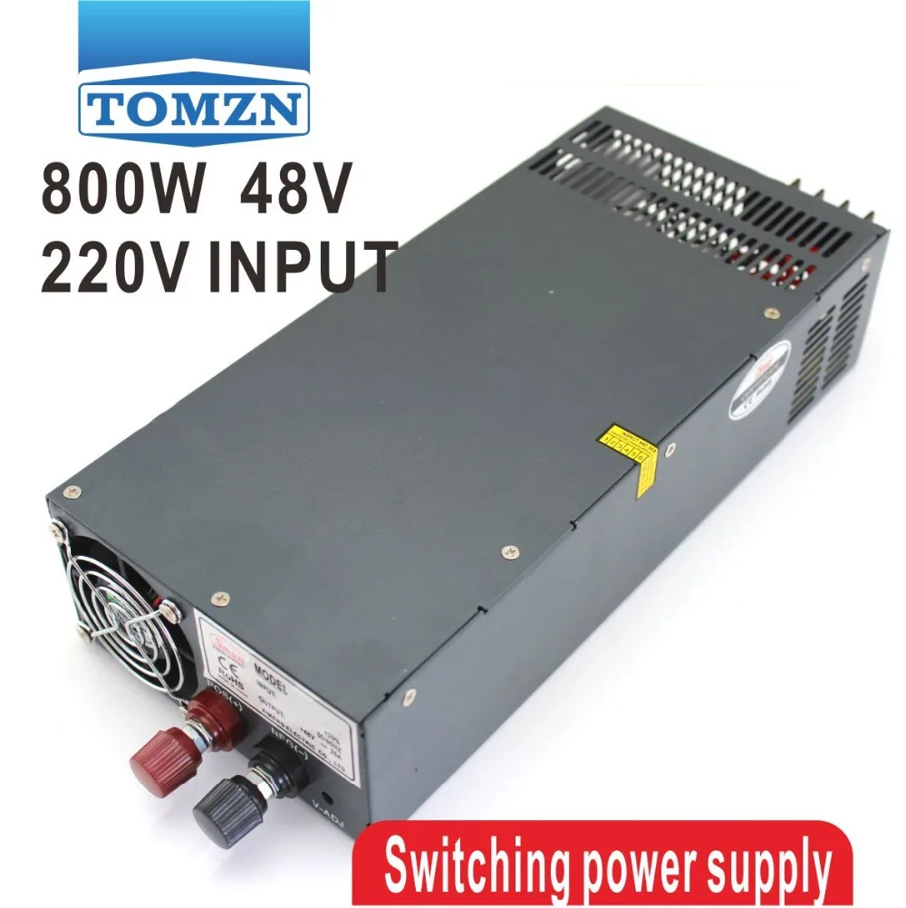 

800W 0V TO 48V adjustable 16.6A 220V Single Output Switching power supply for LED Strip light AC to DC