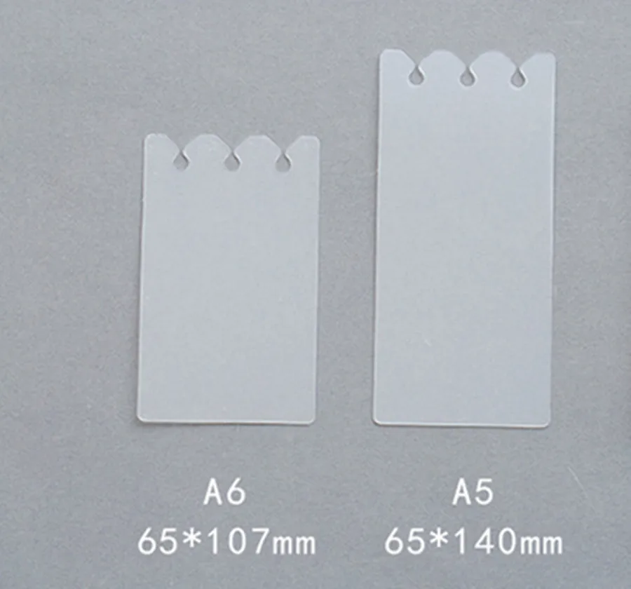 

New 4 PCS/LOT A5 & A6 Transparent PVC Board plate ruler / tape Subpackage Planner Tool