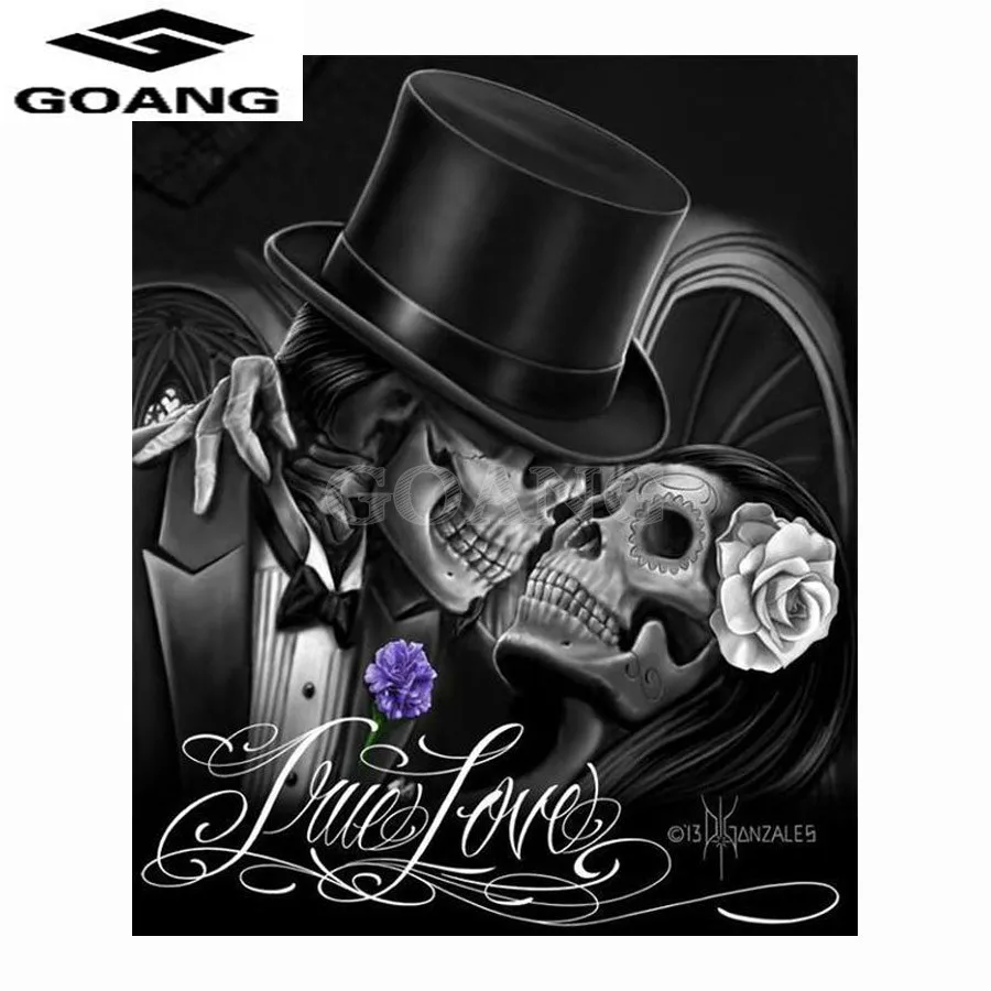 

GOANG 5D Diamond Embroidery skull Diy Diamond Painting cross stitch crafts Rhinestones Full square home decor painting