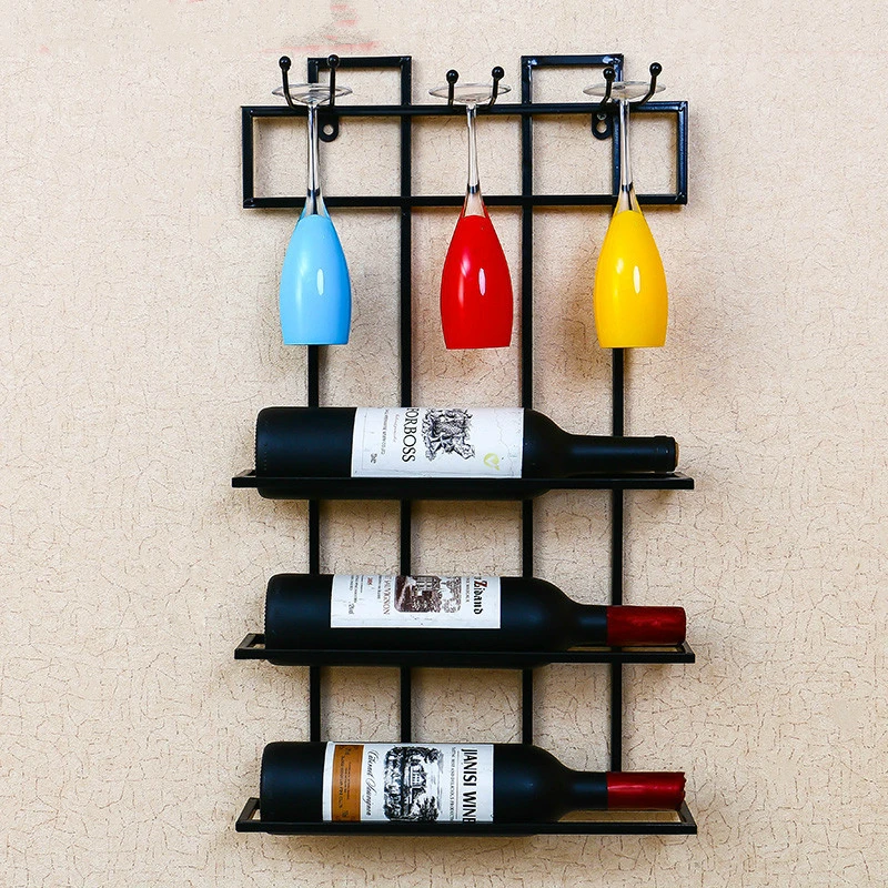 Creative Wall Hangers Hang Wine Racks Red Wine Glass Frame Upside
