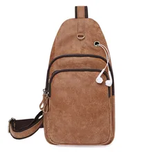 Nesitu коричневый из мягкой натуральной кожи Для женщин Для мужчин груди мешок теплые мужские и женские Курьерские сумки с отверстием для наушников M6402