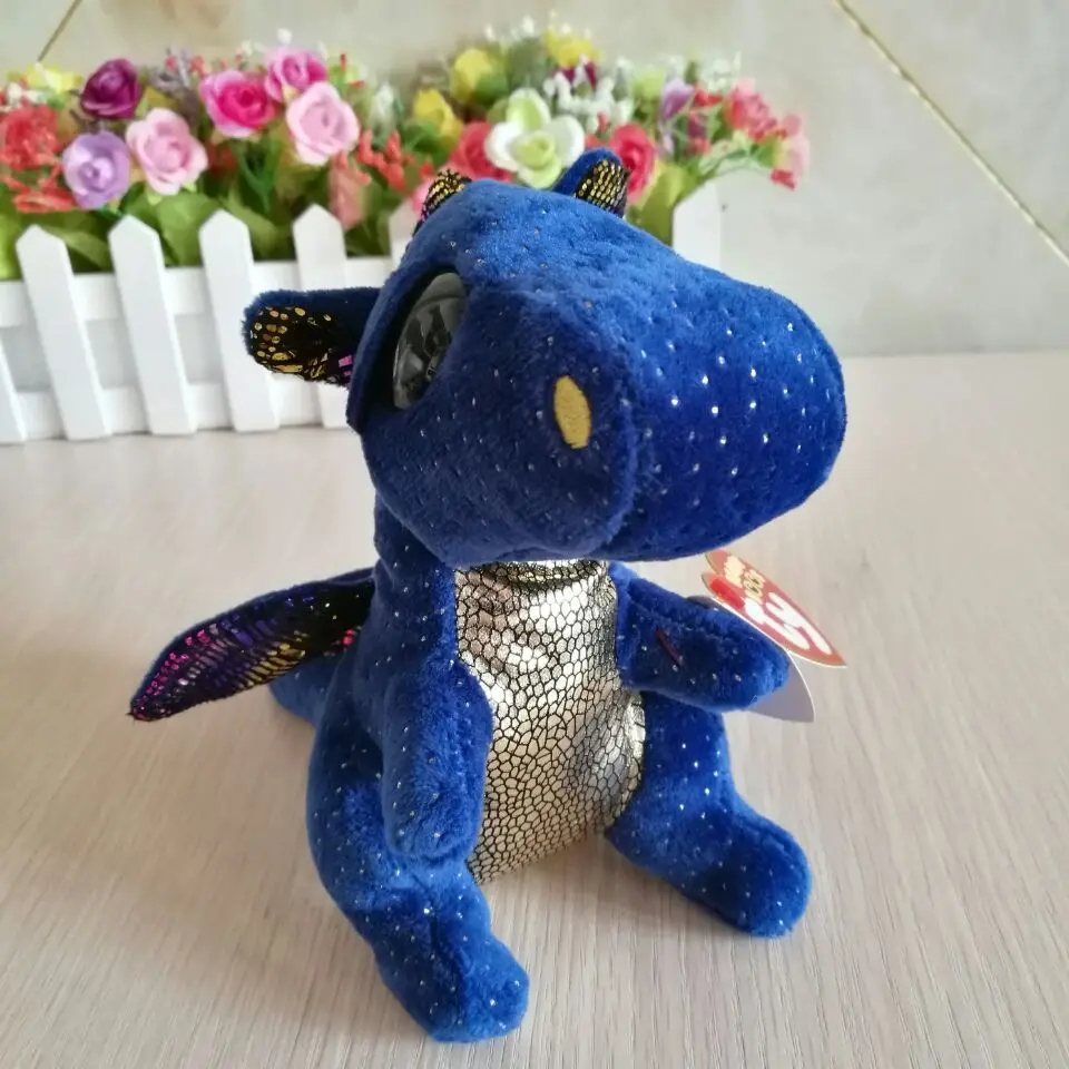 

ty Saffire dragon 1PC 15CM 6" BIG EYE Plush Toys Stuffed animals KIDS TOYS GIFT CHILDREN GIFT Decor