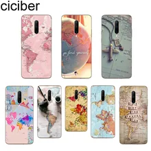 ciciber Travel map Phone Cases For Oneplus 7 Pro 1+7 Pro Soft TPU Cover for Xiaomi 9 Coque For Redmi Note 7 6 Pro Fundas Shell