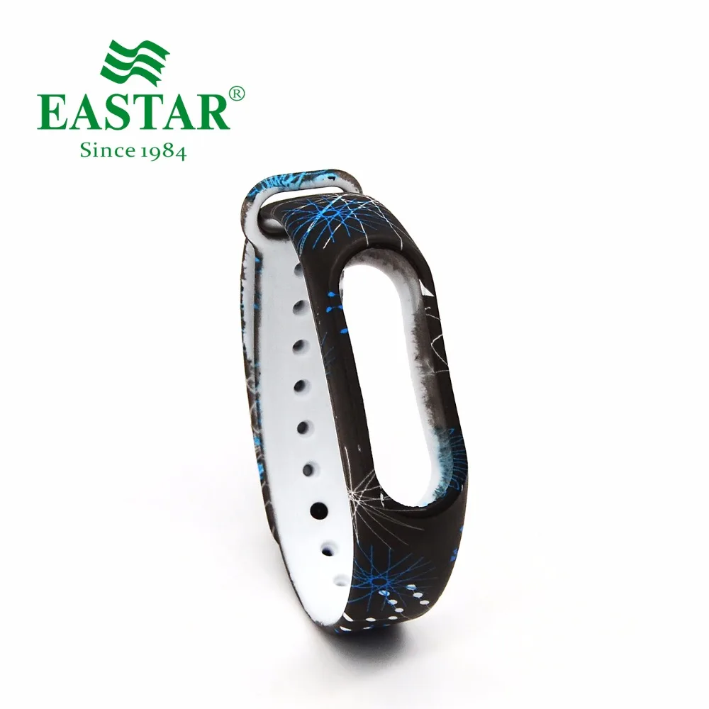 

Eastar Smart Watch Strap Accessories For XiaoMI Band Colorful Replacement Wristbands Blue Flash Silicone Band For Mi Band 2
