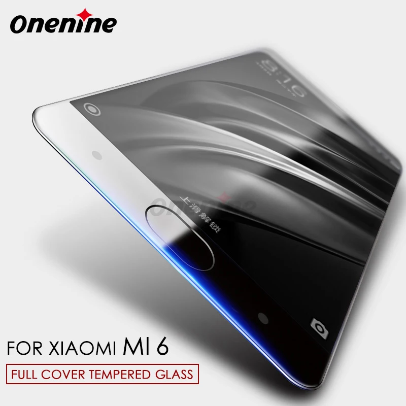 Onenine 4D закаленное стекло с резьбой для Xiaomi Mi 6 полное покрытие защита экрана 3D изогнутая 9H закаленное стекло для Xiaomi Mi 6plus