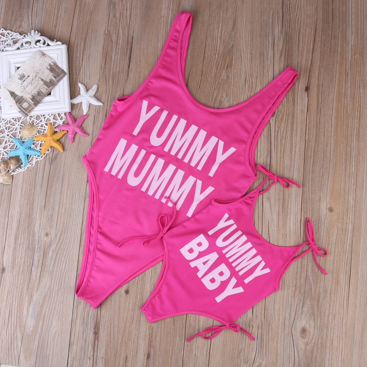 

Letter Baby/Mommy One-piece Family Matching Swimsuit Women's One Piece Swimsuit Swimwear Bathing Suits Monokini Bikini Costume