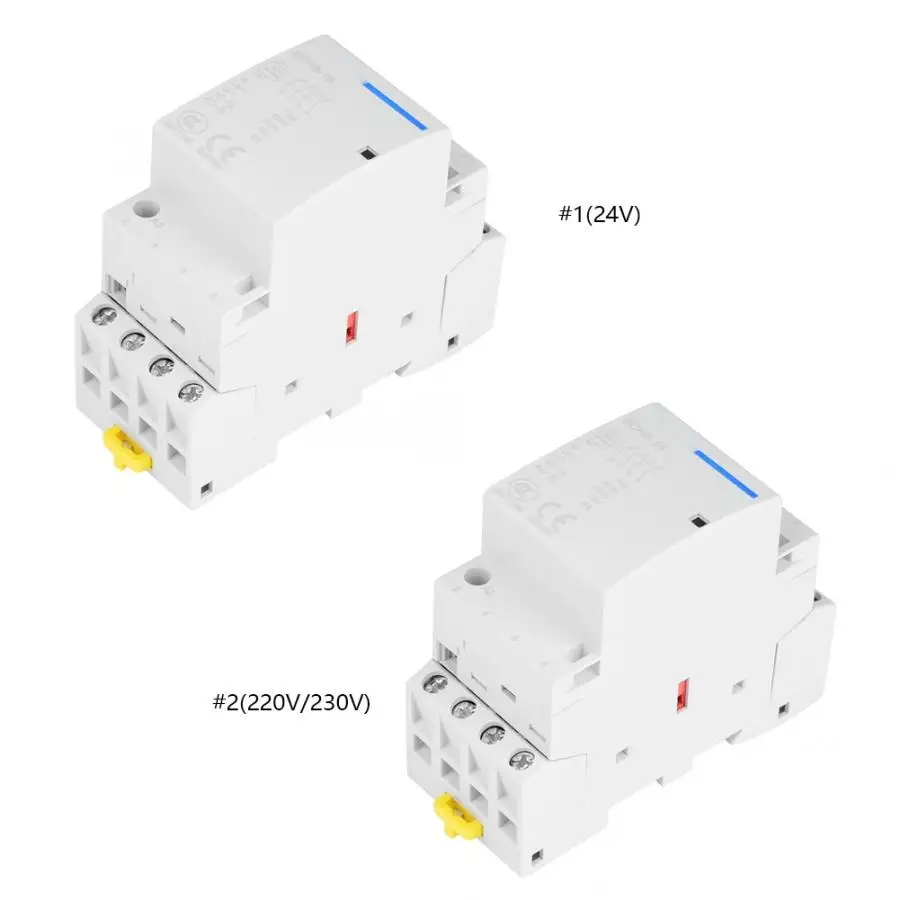 AC 230V Contactor de CA 2P 2NO 24//230V 50//60HZ Hogar Contactor de CA 100A Contactor modular para aplicaciones dom/ésticas
