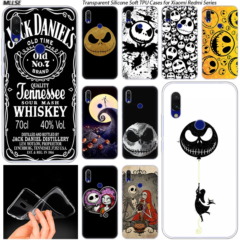 Мягкий силиконовый чехол Hot Jack skellington для Xiaomi Redmi K20 7 7A 5 5Plus 6 6A S2 Note 8 Pro Модный