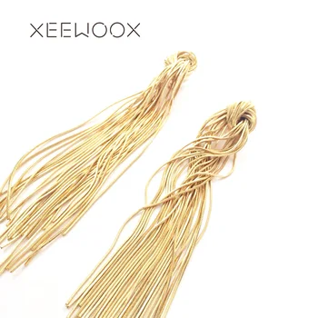 

XEEWOOX 2019 New Fashion Trendy Tassel Earrings Retro Designer Hyperbole Gold Earrings Party Irregular Drop Earrings For Women