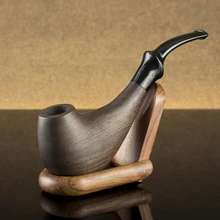 Высший сорт деревянная труба 9 мм фильтр табачная трубка серп стиль курительная трубка с 10 инструментами ручной работы трубка из черного дерева принадлежности для курения