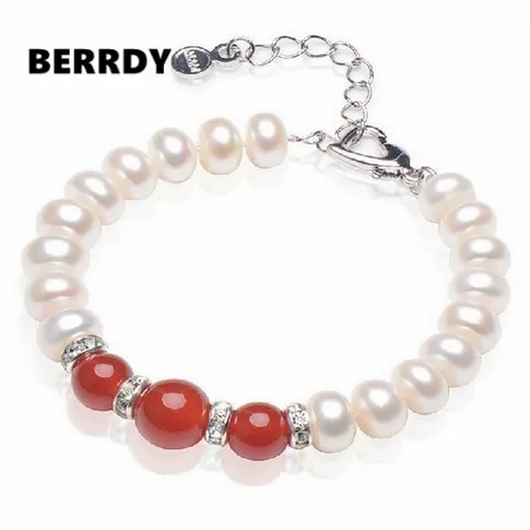 

REAL PEARL Fashion Cultured Freshwater Pearl Bracelet for Good Luck, Nice Gift