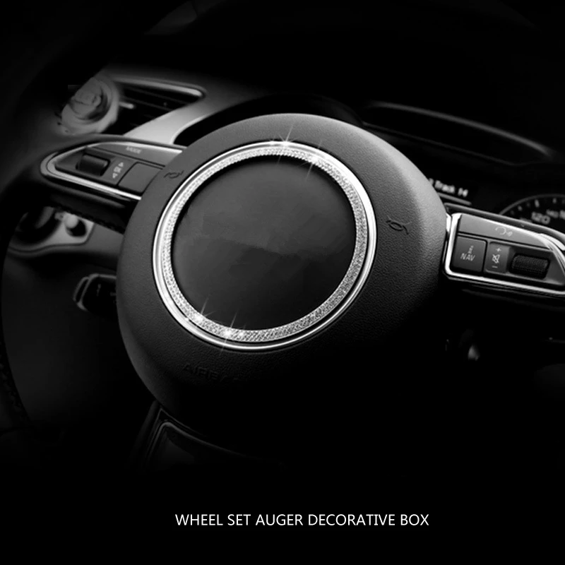 Tcart Steering wheel crystal diamond decoration for audi A1 8X A3 8V A4 B8 A5 8T
