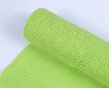  Small Piece Colorful Faux Jute Trim Fabric Raw  Linen Ribbon Fabric For Party Wedding Decoration Background DIY Material TJ0716 