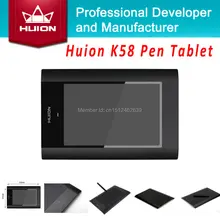 Huion K58 New 8” x 5″ Digital Graphic Tablets Painting Tablet Boards USB Professional Art Graphics Drawing Tablet Pad Black