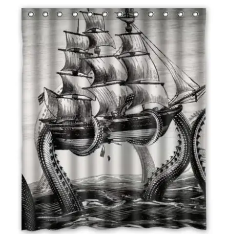 Custom Home Decor Cool Kraken Octopus Cartoon Moden Shower Curtain Bathroom Waterproof 66&quotx72&quot Free Shipping |