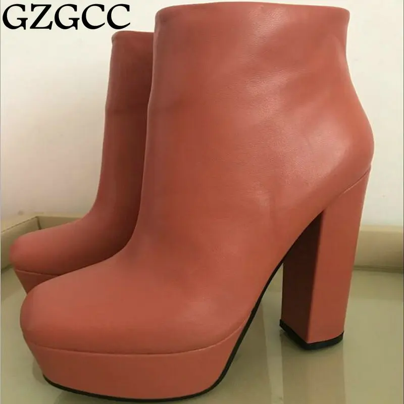 New GZGCC Spring and Autumn Ankle Boots For Women Fashion ladies Sexy Boots Winter Shoes Platform Boots shoes woman
