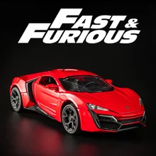 KIDAMI 1:32 Fast And Furious Lykan Alloy Diecast Car Model Toys for children car toy Birthday Gift hot wheels autos escala siku