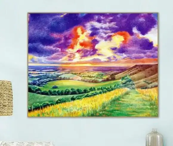 Sunset glow DIY Digital Painting By Numbers | Дом и сад