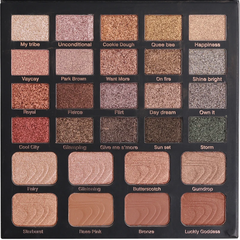  ICYCHEER Professional 28 Colors Eyeshadow Palette Glitter Shimmer Matte Eyeshadow Pallete Pigment S