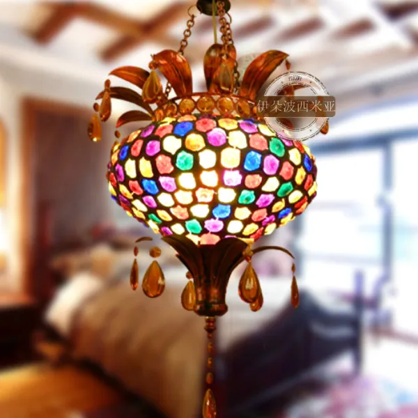 

Bohemia 40CM pendant light single heads colorful garden restaurant decorations lamps hallway lights CRYSTAL LAMP ZZP