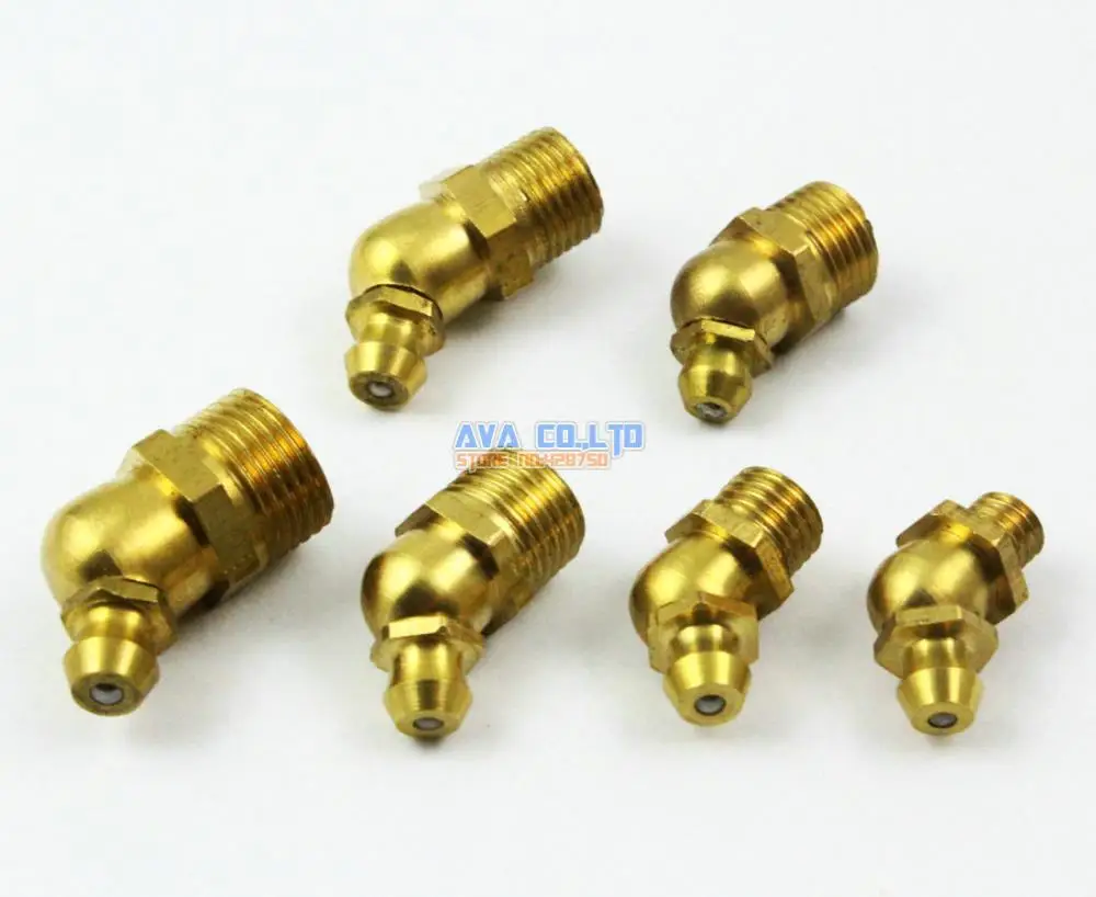 10 штук M12 латунный 45 градусный смазочный фитинг Zerk|grease nipple fitting|nipple fittingsgrease |