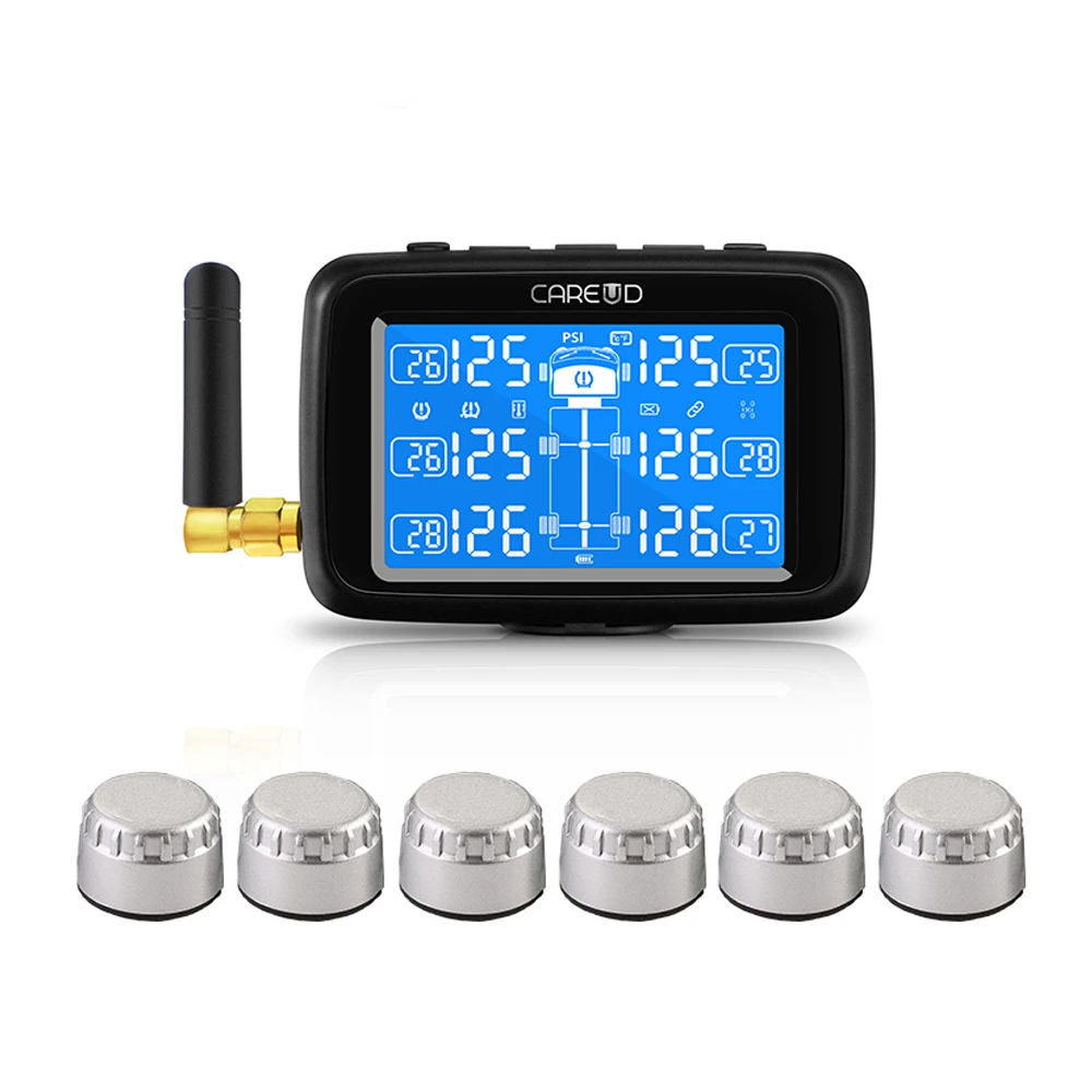 Автомобильная система контроля давления в шинах TPMS U901T WF с внешним датчиком и