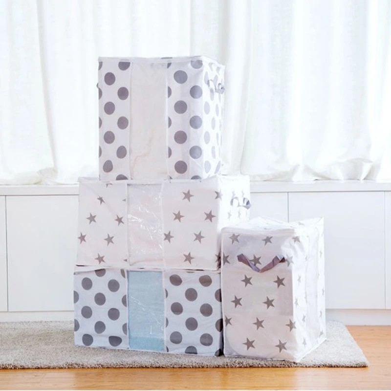 Organizer Foldable Storage Bag Clothes Blanket Quilt Closet Sweater Box Package Storage bag Estojo escolar