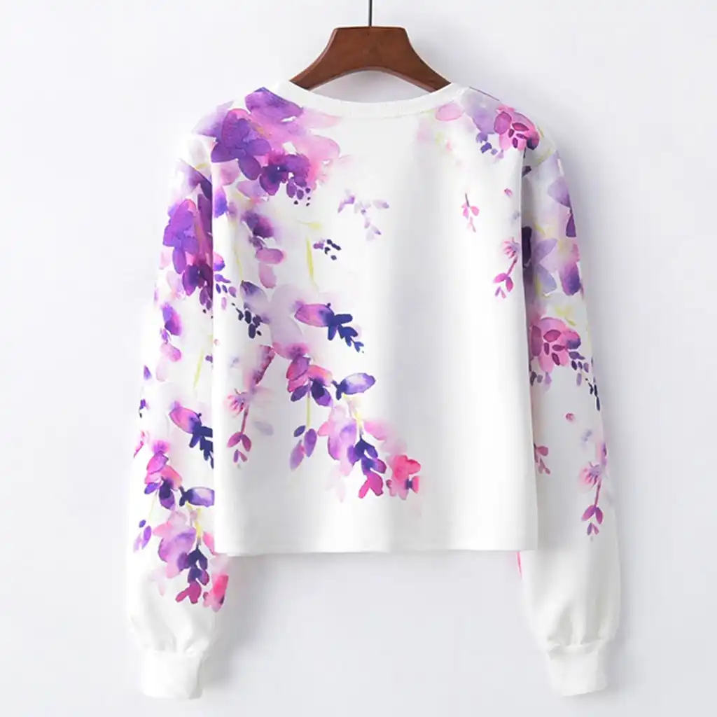 Mujer Moda Casual O Cuello Con Capucha Impreso Corto Sudadera
