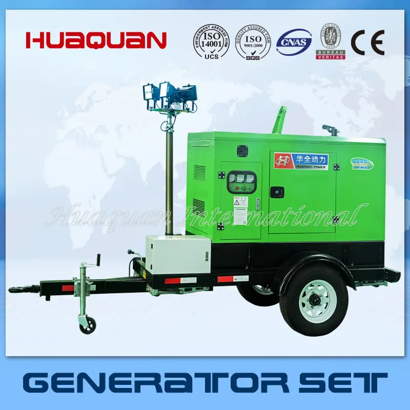 Mobile lighting tower generator set 4*1000 lamp equipmentin Diesel