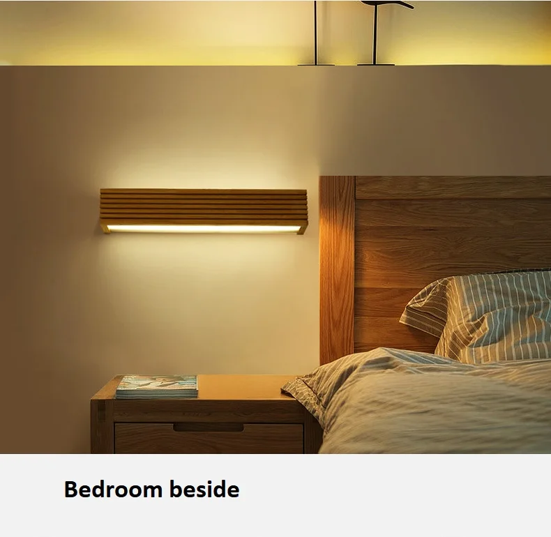  LED Solid Wood Wall Lamp (7)