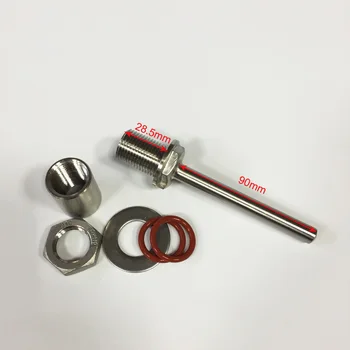 

Weldless Thermowell- Probe, 1/2"MPT. 1/4"(6mm) Inner Diameter, Kettle/Keg/Fermenter Thermowell, Free Shipping
