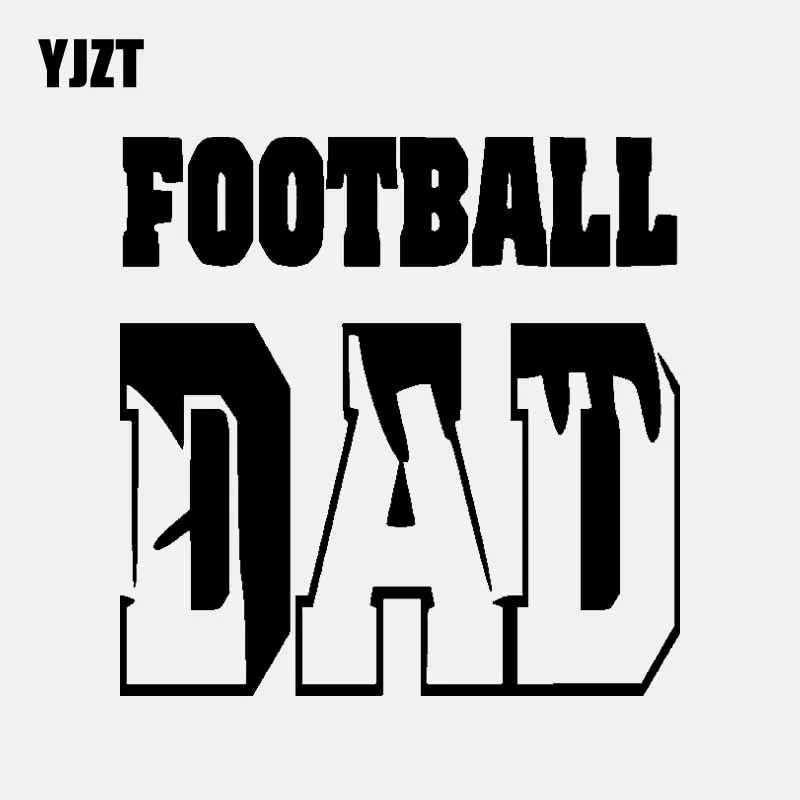 YJZT 14.1CM*13.9CM FOOTBALL DAD Vinyl Decal Personality Car Sticker Black/Silver C3-1614 | Автомобили и мотоциклы